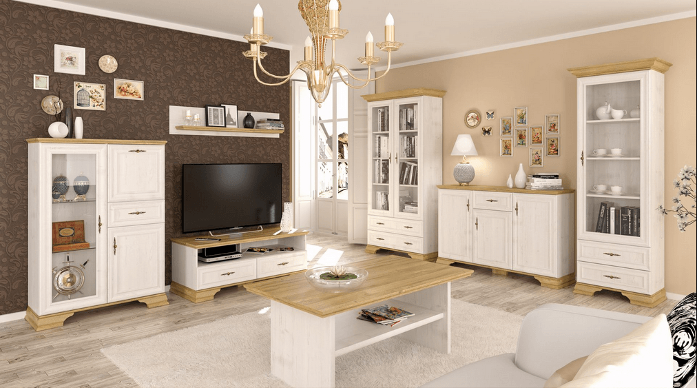 Įsigykite Baltas TV Staliukas Spintelė IRIS Plotis 121cm Tik Už €139.00 ...